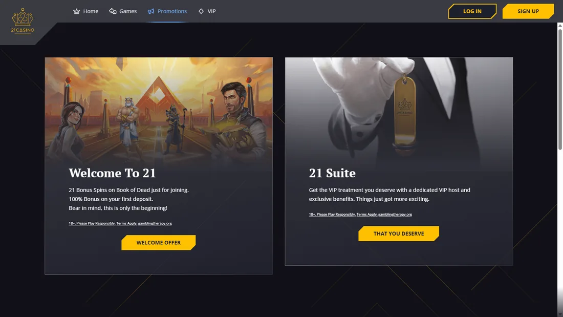 21 Casino Bonusları
